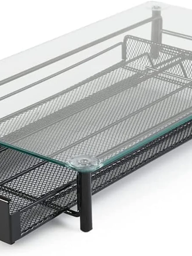 1Chase 1CHASE 40-Pieces Glass Top Coffee Pods Capsule Holder Drawer